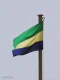 The national flag of Gabon