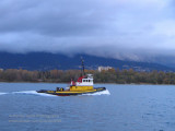 Yellow tugboat