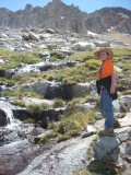 Brady next to the creek