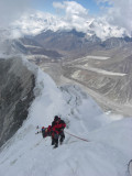 Gaz on the final 15m below the summit