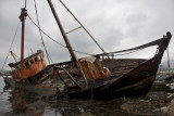 Wrecked fishing boat