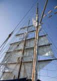 Main mast sails up