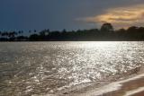 Simmering golden sea, Sengigi Beach, Lombok, Indonesia