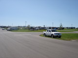 Checking out the paddock