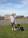 Chris lining up the professional photos