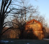 Barn In Early Morning Sun