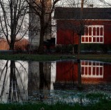 Barn Reflected In Pond