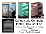 New Cannon Freight Car Part, a Plate C End