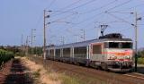 Near Les Arcs-Draguignan, the train Nice-Lyon with the BB22308.