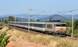 Near Gonfaron, a night-train coming from Lilles with the BB22312.