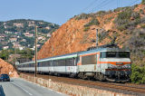 The BB22341 and a night-train coming from Lille, near Anthor.