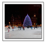 Skating In The Evening At Clinton Square Under A Christmas Trees New Lighting