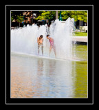 Children Enjoying The Summer Like Weather