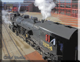 3254 Locomotive Heads Onto Turntable