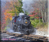 Steam Locomotive 3254 Canadian National Out On The Line Preparing To Back Down