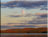 Moon Rising Over Lake Of Two Rivers