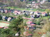 View from the rocks above the cemetery ..