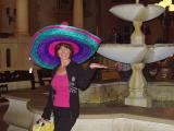Jan in a Mexican courtyard