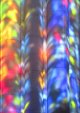 Reflexion of a stained glass window 