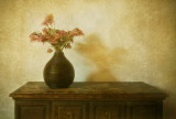 Flowers on the cabinet