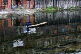 Paddling up the river. Fenghuang, Hunan Province, China