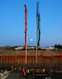 Headworks Floor 9/3/09-Places 1,823 cubic yards(188 truck loads) of concrete in 11 hours