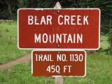 Bear Creek Mtn Trail Sign