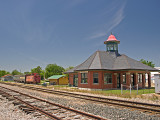 A trackside view of the Rockdale Station