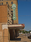 A side view showing the Arcadia sign. 