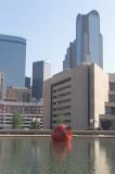 Dallas City Hall Reflective Pond and Main Library