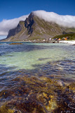 Flakstad Island: Vikten: Sea with Mountains and Clouds