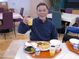 Day 2: Geno is happy with the food on the ferry.