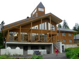 Our home, a youth Hostel,  after 3,000 ft. of climbing. We all share a tatami room. Too cold to camp,