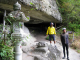 Visiting the shrine built  within the limestone.