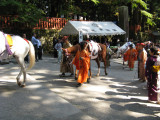 Contestants paraded through the crowds.