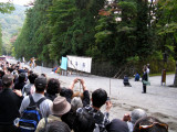 Archers are on horseback and must hit three targets.