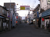 Looking for dinner in Muroran city. We then caught the 11:25 p.m. ferry to Aomori city on Honchu.