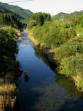 The river runs through it.