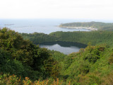 Stopping at a coastal overlook.