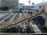 Bike parking at the train station.