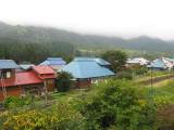 Its a misty morning. Were starting to see more fall colors.