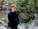 Notices the unique green color behind Korey.