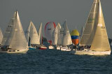 Sailboats Round the Mark, sailboat regatta, Lake St. Clarie, MI