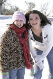 J and A in snow