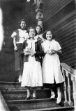 Elizabeth Jeong, Catherine Chan top row, Louise Chang, Gertrude Jeong lower row