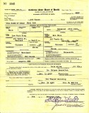 Noel Frederick Lowe Birth Certificate