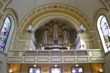  Choir loft organ and marble Communion rail from St. Francis Xavier Roman Catholic Church IMG_7642.jpg