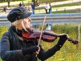 Beautiful violinist