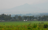 Kinigi landscape with Bisoke volcano on the background
