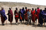 Take picture with Maasai men